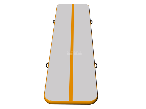 Customized logo tumble air mats gray surface orange side air gymnastics track home edition price