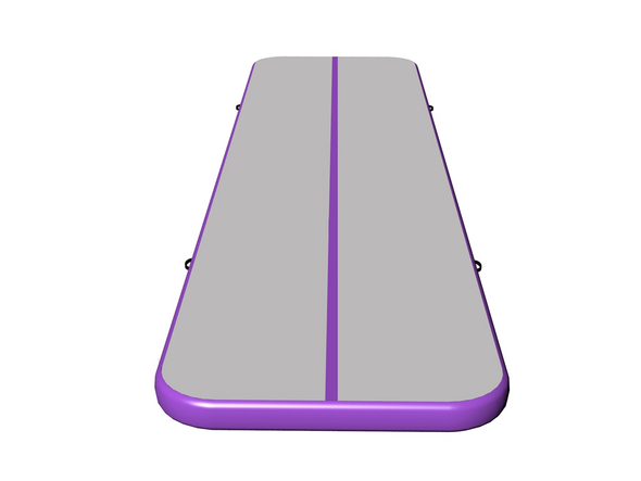 Unbelievable quality air tumble track gray surface purple side big gymnastics mats