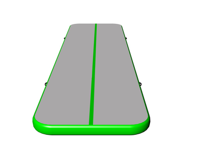 Nice quality air tumble track gray surface green side squishy gymnastics mats
