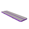Factory outdoor games air gymnastics track gray surface purple side air mat for tumbling